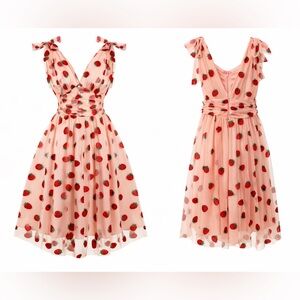 Strawberry Mesh Pink Dress